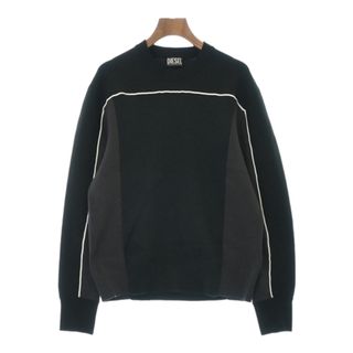 ディーゼル(DIESEL)のDIESEL ディーゼル ニット・セーター S 黒xチャコールグレー系 【古着】【中古】(ニット/セーター)