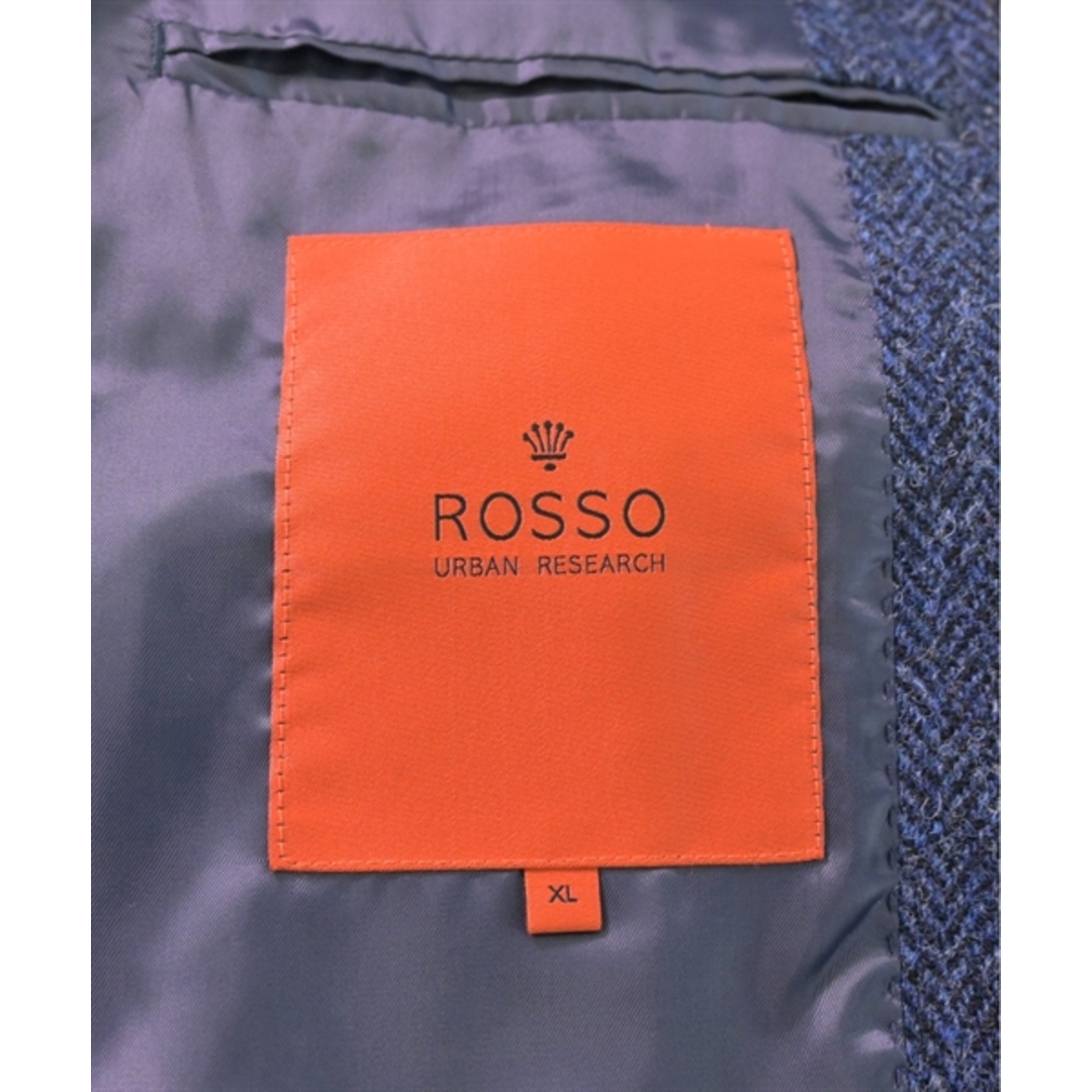 ROSSO(ロッソ)のROSSO ロッソ チェスターコート XL 紺系(ヘリンボーン) 【古着】【中古】 メンズのジャケット/アウター(チェスターコート)の商品写真