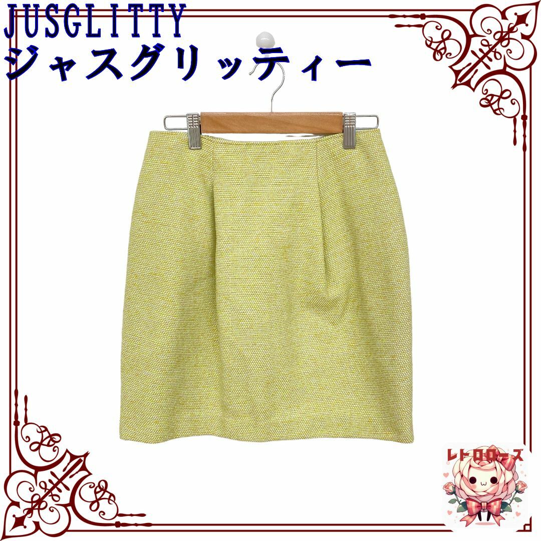 JUSGLITTY(ジャスグリッティー)のJUSGLITTY ジャスグリッティー スカート ミニスカート タイト ツイード レディースのスカート(ミニスカート)の商品写真