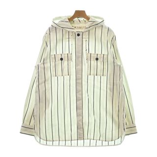 マルニ(Marni)のMARNI マルニ カジュアルシャツ 48(L位) 白x黒(ストライプ) 【古着】【中古】(シャツ)