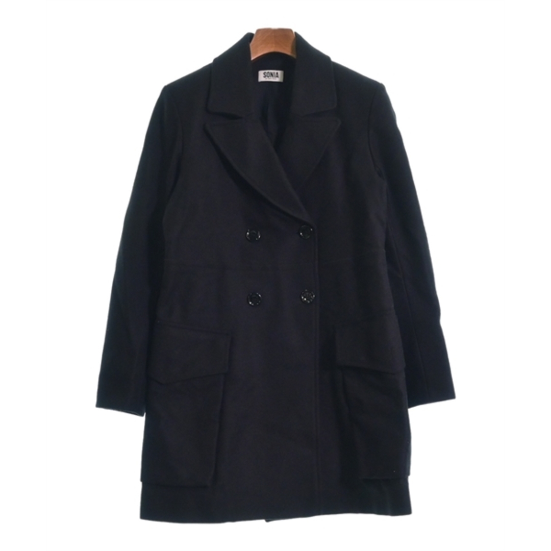 SONIA SONIA RYKIEL チェスターコート 36(S位) 黒 【古着】 SONIA SONIA RYKIEL チェスターコート 36(S位) 黒 【古着】