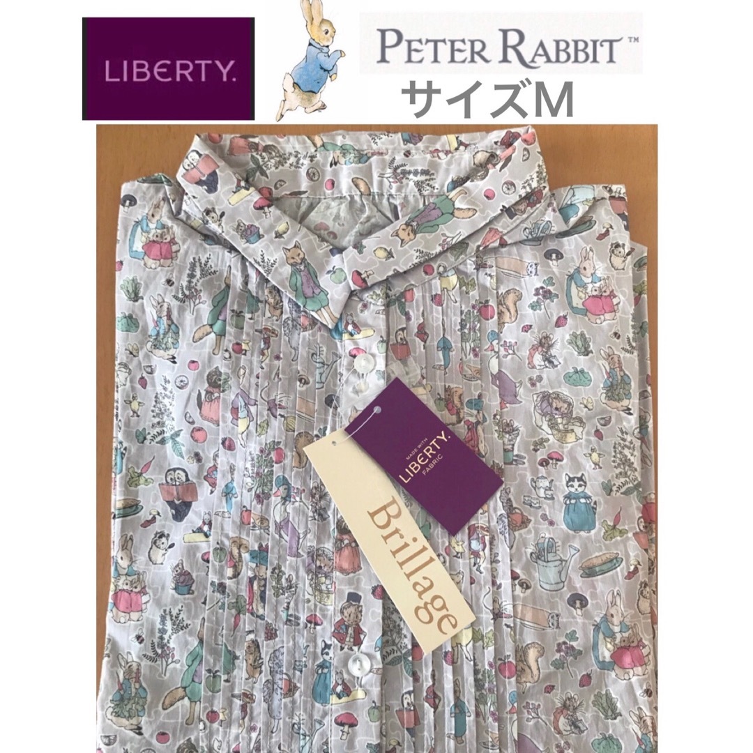 LIBERTY.(リバティ)の【新品】リバティ×ピーターラビット　プリントシャツM ヒルトップアドベンチャーズ レディースのトップス(シャツ/ブラウス(長袖/七分))の商品写真