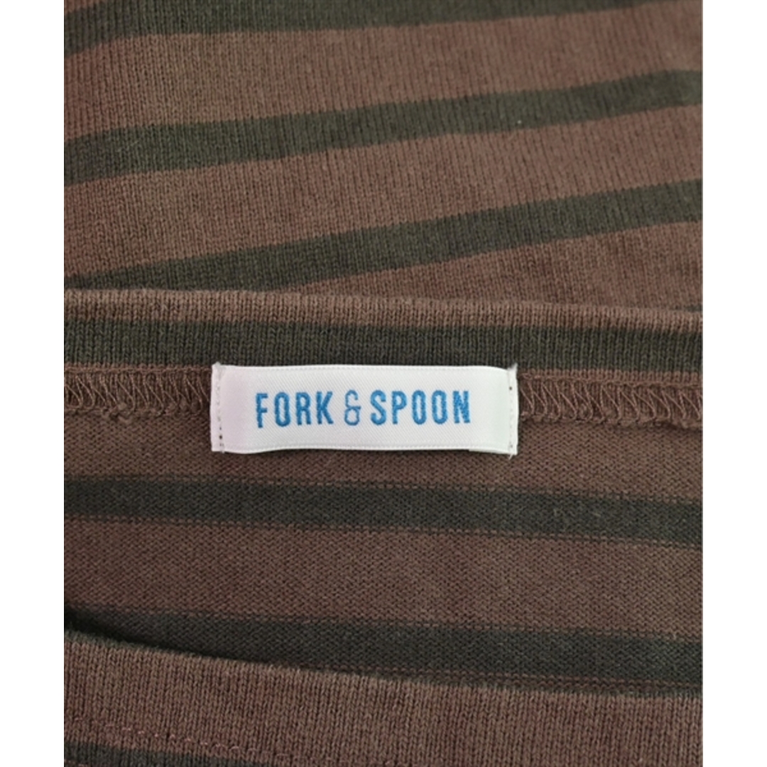 FORK&SPOON(フォークアンドスプーン)のFORK&SPOON Tシャツ・カットソー 1(S位) 茶(ボーダー) 【古着】【中古】 レディースのトップス(カットソー(半袖/袖なし))の商品写真