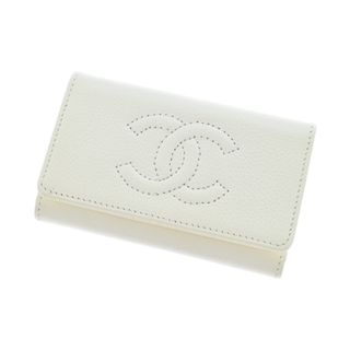 シャネル(CHANEL)のCHANEL シャネル キーケース・キーホルダー - 白 【古着】【中古】(キーケース)