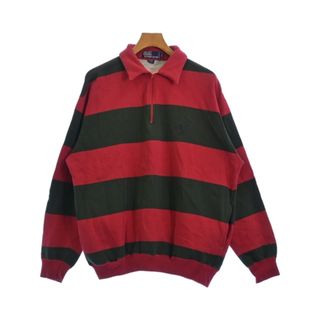 ポロラルフローレン(POLO RALPH LAUREN)のPolo Ralph Lauren スウェット M 赤xカーキ(ボーダー) 【古着】【中古】(トレーナー/スウェット)