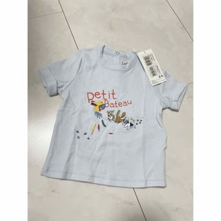 プチバトー(PETIT BATEAU)のプチバトー　Tシャツ　水色　12m 74 80(Ｔシャツ)