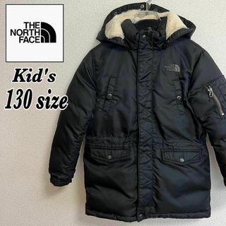 ザノースフェイス(THE NORTH FACE)のノースフェイス　ダウンジャケット　キッズ　130サイズ　ブラック　黒　ミドル丈(ジャケット/上着)