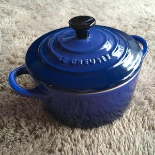 ルクルーゼ(LE CREUSET)のル・クルーゼLECREUSETミニ・ココット青ブルー(食器)