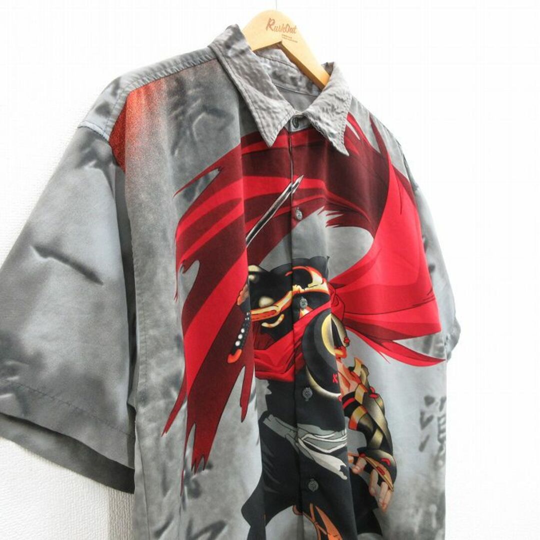 XL★古着 半袖 シャツ メンズ 00年代 00s 戦士 ロング丈 グレー他 タイダイ 【spe】 24mar30 中古 トップス メンズのトップス(シャツ)の商品写真