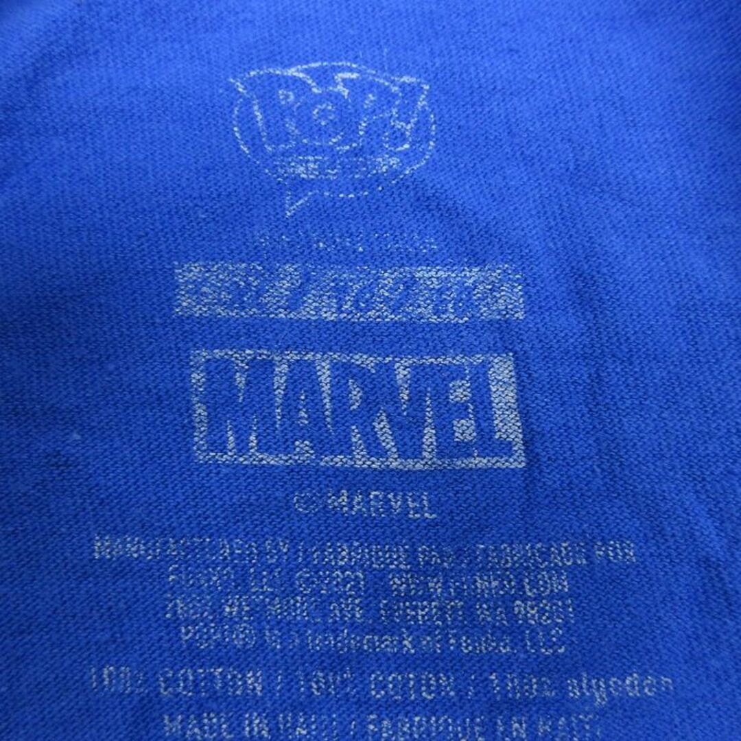 MARVEL(マーベル)のXL★古着 半袖 Tシャツ メンズ マーベル スパイダーマン ドクターオクトパス マダムウェブ POP 大きいサイズ コットン クルーネック 青 ブルー 24mar30 中古 メンズのトップス(Tシャツ/カットソー(半袖/袖なし))の商品写真