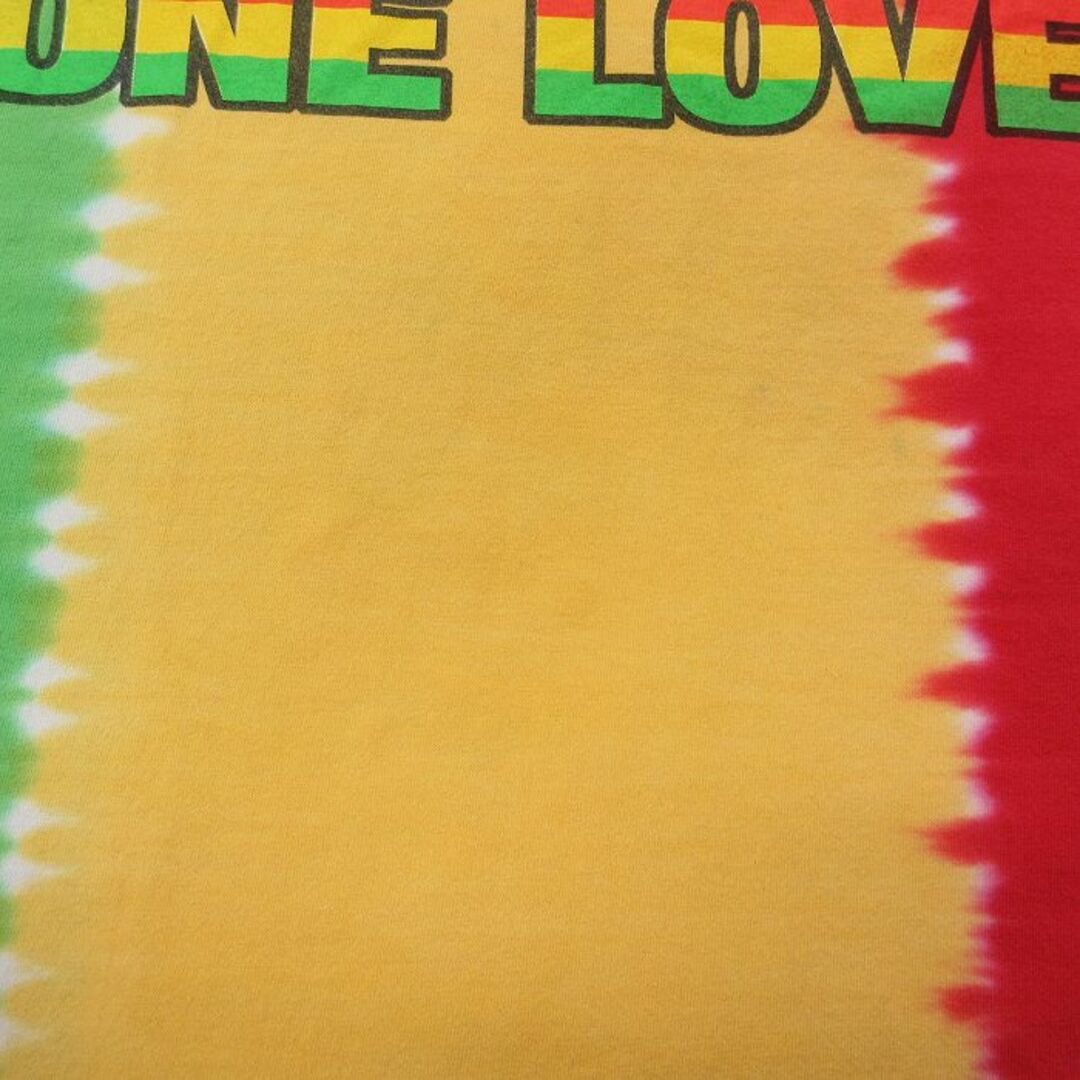 Hanes(ヘインズ)のL★古着 ヘインズ Hanes 半袖 ビンテージ Tシャツ メンズ 00年代 00s ONE LOVE ラスタファライエール ビール マルチカラー コットン クルーネック 赤他 レッド 24mar30 中古 メンズのトップス(Tシャツ/カットソー(半袖/袖なし))の商品写真