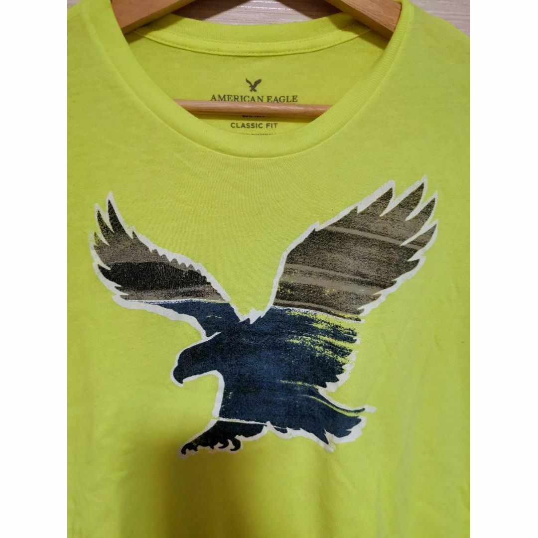 アメリカンイーグル メンズ 半袖Tシャツ イエロー XSサイズ メンズのトップス(Tシャツ/カットソー(半袖/袖なし))の商品写真