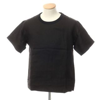 マーガレットハウエル(MARGARET HOWELL)の【中古】マーガレットハウエル MARGARET HOWELL リネン クルーネック 半袖Ｔシャツ ブラック【サイズS】【メンズ】(Tシャツ/カットソー(半袖/袖なし))