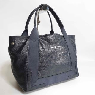 バレンシアガ(Balenciaga)の【美品】バレンシアガ　ネイビーカバス　ハンドバッグ　ネイビー　レザー　S(ハンドバッグ)