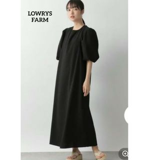 ローリーズファーム(LOWRYS FARM)のLOWRYSFARM★前後着用可能　バルーンスリーブワンピース/ブラック/F(ロングワンピース/マキシワンピース)