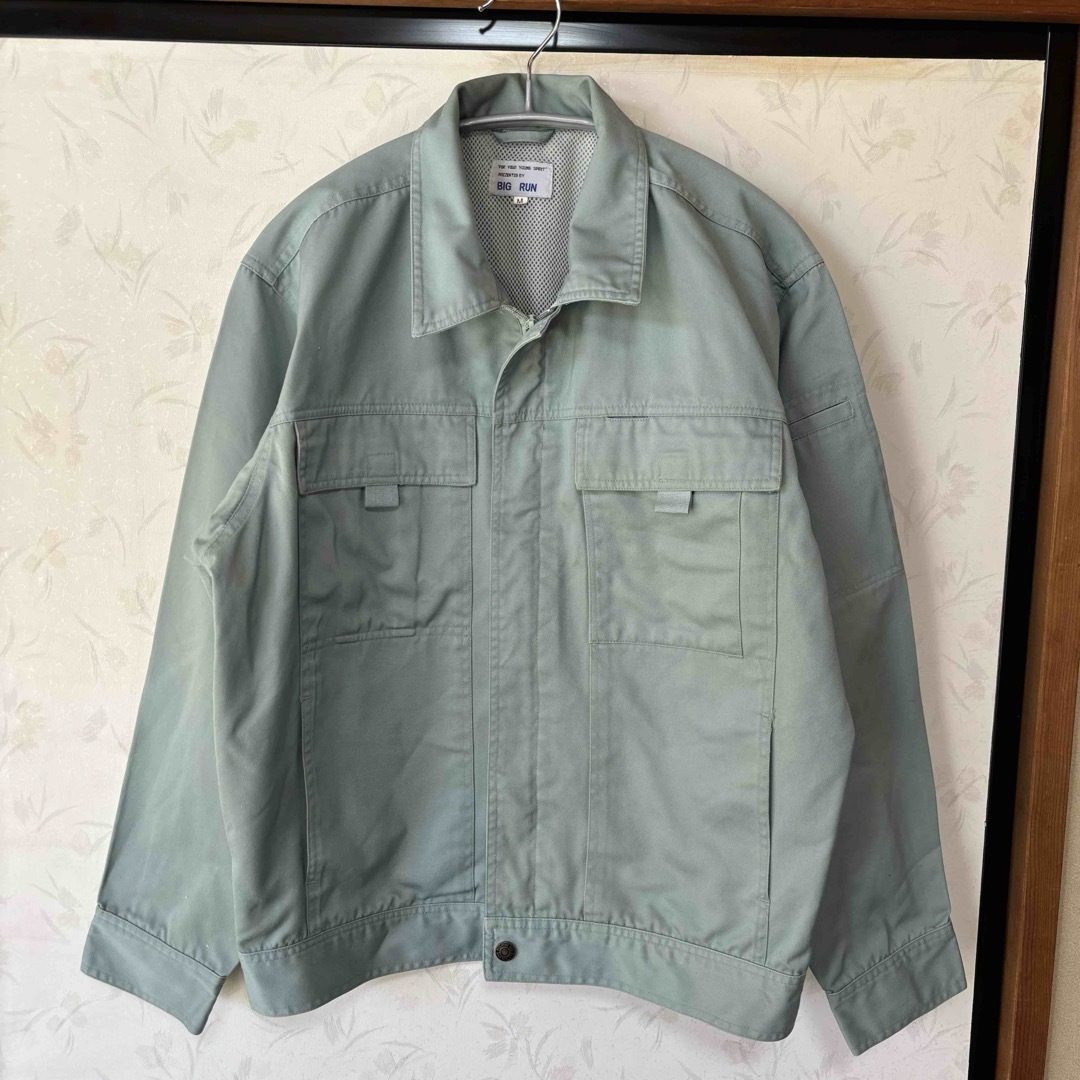 作業着　作業服　ブルゾン　ブルー系　Mサイズ メンズのジャケット/アウター(その他)の商品写真