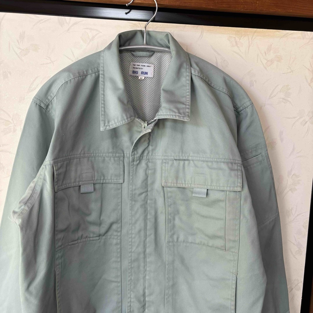 作業着　作業服　ブルゾン　ブルー系　Mサイズ メンズのジャケット/アウター(その他)の商品写真