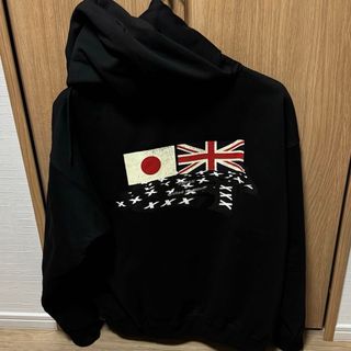 ゴッドセレクショントリプルエックス(GOD SELECTION XXX)のLYFT×XXX コラボパーカー　S   ブラック　極美品(パーカー)