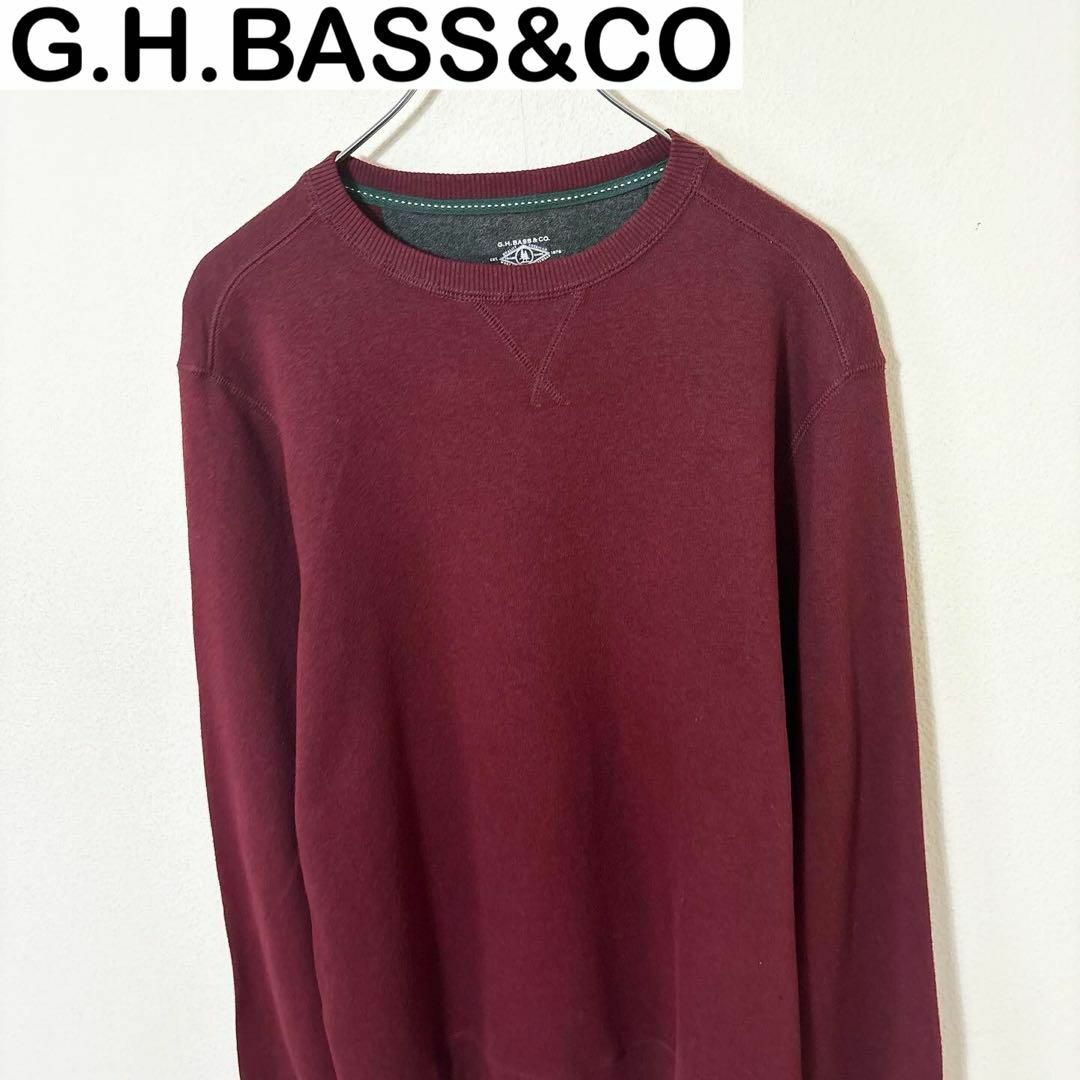 VINTAGE(ヴィンテージ)のG.H.BASS&CO 無地　プレーン　スウェット　トレーナー　古着　アメカジ メンズのトップス(スウェット)の商品写真