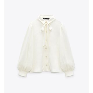 ザラ(ZARA)のzara サテンシャツ(シャツ/ブラウス(長袖/七分))