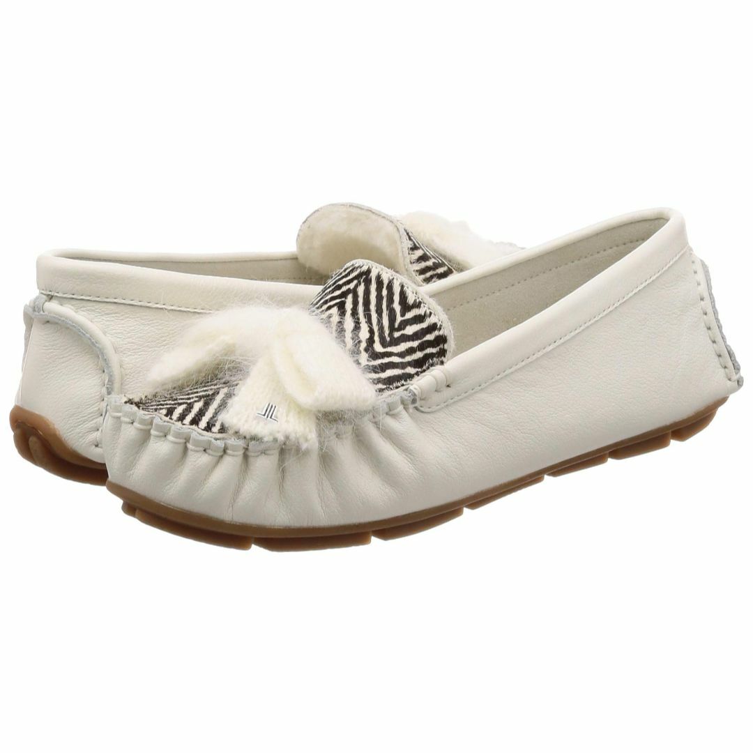 【色: ホワイトコンビ】[ランバンオンブルー] リボンモチーフソフトモカシン 2 レディースの靴/シューズ(その他)の商品写真