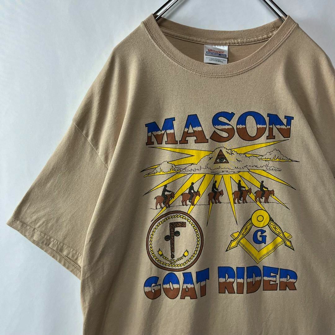 Hanes(ヘインズ)のフリーメイソン　Tシャツ ヘインズ　古着　XL 秘密結社　Freemasonry メンズのトップス(Tシャツ/カットソー(半袖/袖なし))の商品写真