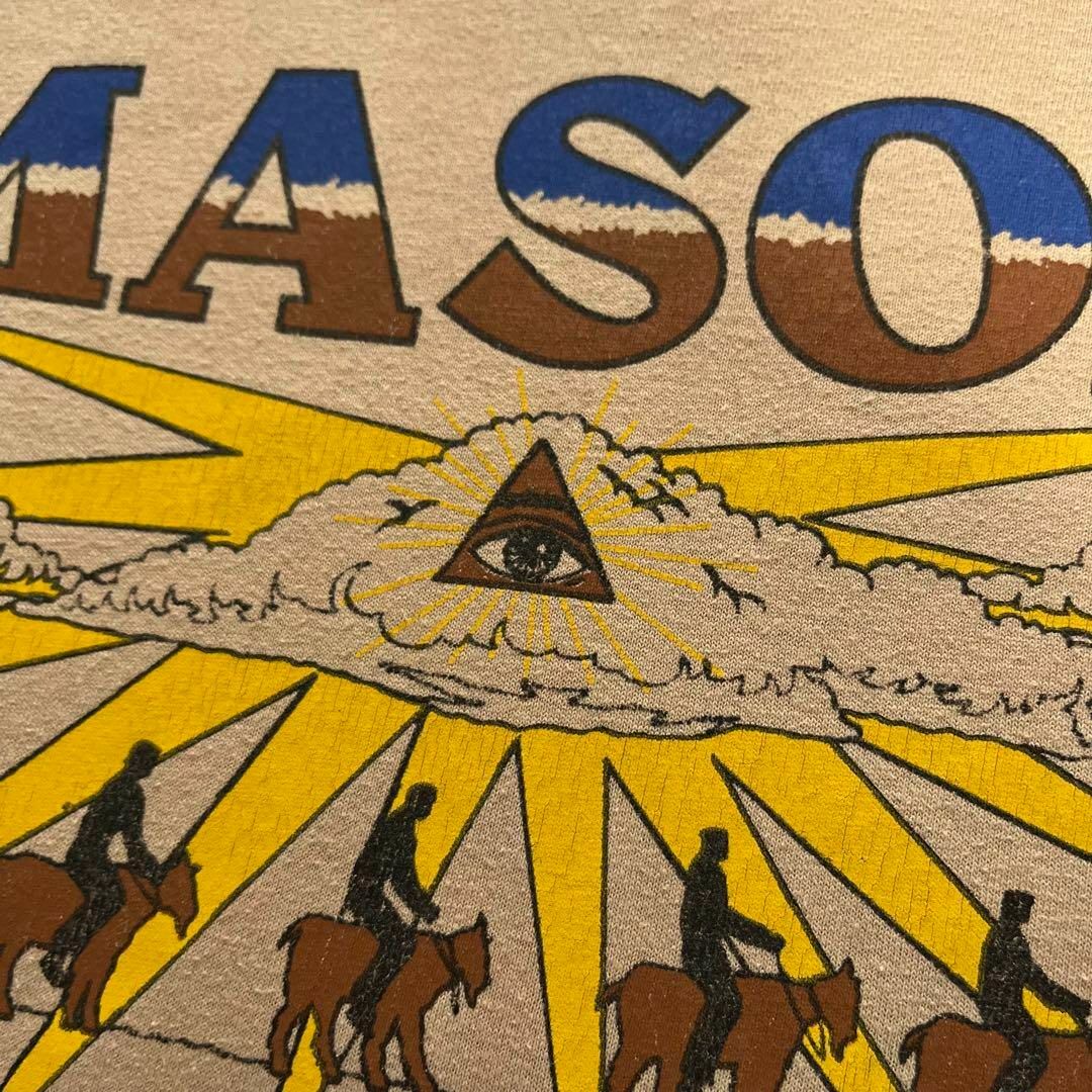 Hanes(ヘインズ)のフリーメイソン　Tシャツ ヘインズ　古着　XL 秘密結社　Freemasonry メンズのトップス(Tシャツ/カットソー(半袖/袖なし))の商品写真