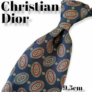 Christian Dior　ハイブランドネクタイ　メンズ　USA　紺　楕円(ネクタイ)