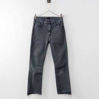 マザー(mother)のマザー MOTHER 1157-352 THE INSIDER CROP STEP FRAY デニムパンツ 26/チャコールグレー ストレッチ【2400013795180】(デニム/ジーンズ)