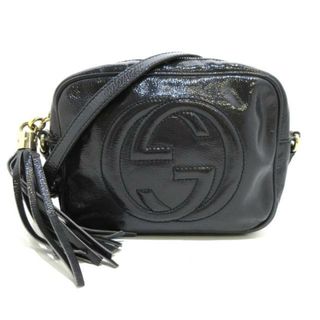 グッチ(Gucci)のGUCCI(グッチ) ショルダーバッグ ソーホー 308364 ネイビー タッセル エナメル（レザー）(ショルダーバッグ)