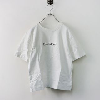 カルバンクライン(Calvin Klein)のカルバンクライン Calvin Klein ロゴプリントボクシーTシャツ S/ホワイト カットソー 半袖 トップス ワイド【2400013795234】(Tシャツ(半袖/袖なし))