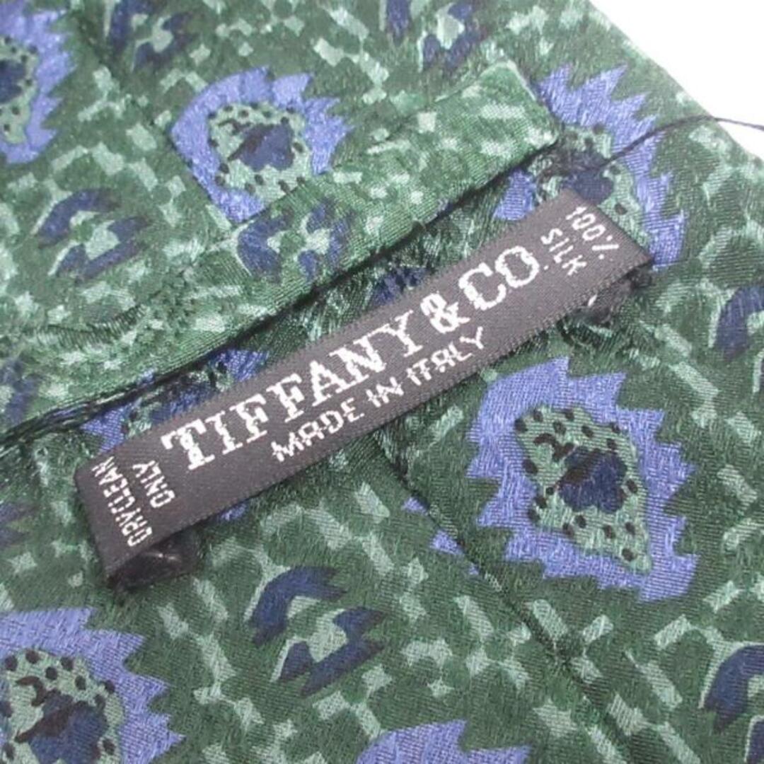 Tiffany & Co.(ティファニー)のTIFFANY&Co.(ティファニー) ネクタイ メンズ - グリーン×ダークグリーン×マルチ メンズのファッション小物(ネクタイ)の商品写真