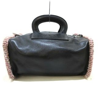 シャネル(CHANEL)のCHANEL(シャネル) ハンドバッグ レディース - 黒×ピンク×マルチ 2Way/ミニボストン/シルバー金具 ラムスキン×ツイード(ハンドバッグ)