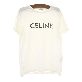 セリーヌ(celine)のセリーヌ ロゴ Tシャツ 2X308916G レディース ホワイト CELINE 【中古】 【アパレル・小物】(Tシャツ(半袖/袖なし))