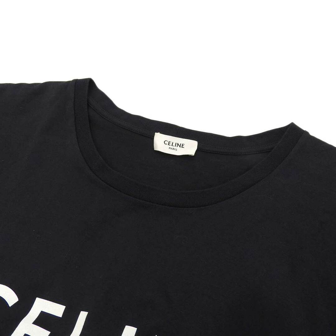 celine(セリーヌ)のセリーヌ ロゴ コットン Tシャツ 2X308799I メンズ ブラック CELINE 【中古】 【アパレル・小物】 メンズのトップス(Tシャツ/カットソー(半袖/袖なし))の商品写真