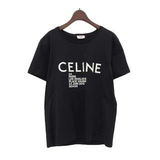 セリーヌ(celine)のセリーヌ ロゴ コットン Tシャツ 2X308799I メンズ ブラック CELINE 【中古】 【アパレル・小物】(Tシャツ/カットソー(半袖/袖なし))