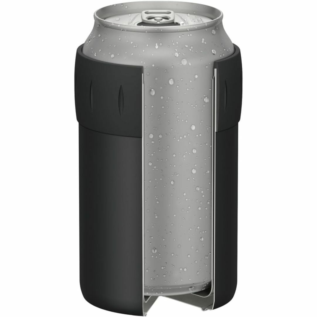 サーモス 保冷缶ホルダー 350ml缶用 ブラック インテリア/住まい/日用品のキッチン/食器(タンブラー)の商品写真