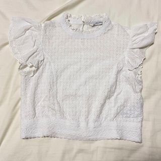 ザラ(ZARA)のZARA フリルレースシャツ(シャツ/ブラウス(半袖/袖なし))