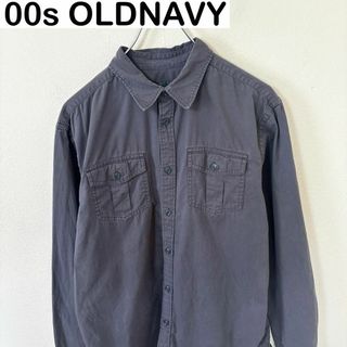 オールドネイビー(Old Navy)の00s OLDNAVY オールドネイビー　長袖　シャツ　古着　アメカジ(Tシャツ/カットソー(七分/長袖))