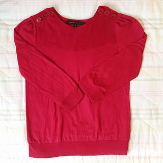マークジェイコブス(MARC JACOBS)の売り切り希望！マークジェイコブス 赤 トップス Sサイズ(Tシャツ/カットソー(七分/長袖))