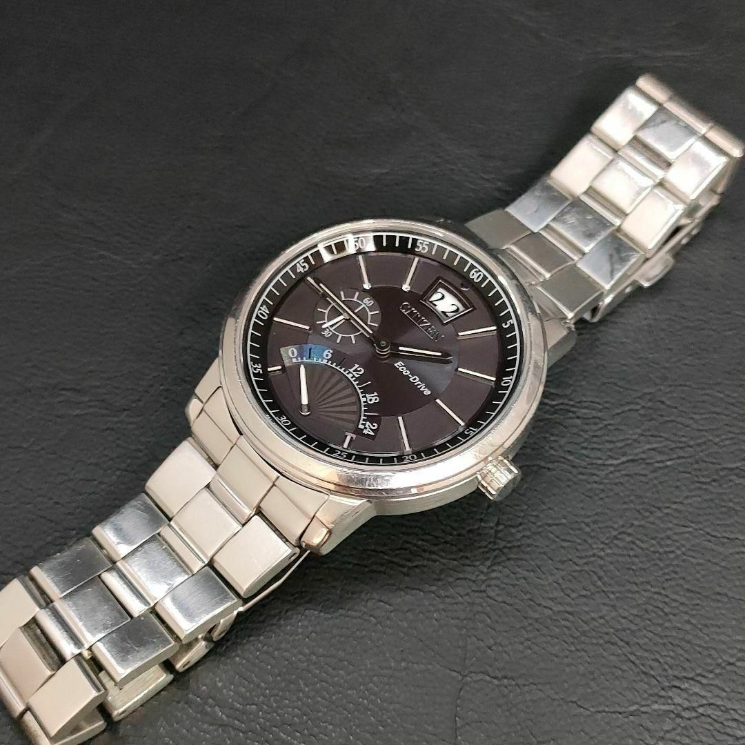 CITIZEN(シチズン)の美品【稼働品】CITIZEN　シチズン　J304　ブラック　シルバー　ソーラー メンズの時計(腕時計(アナログ))の商品写真