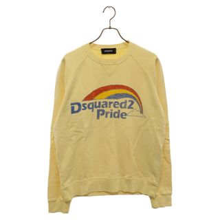 ディースクエアード(DSQUARED2)のDSQUARED2 ディースクエアード ロゴプリントスウェットトレーナー イエロー S71GU0368(スウェット)