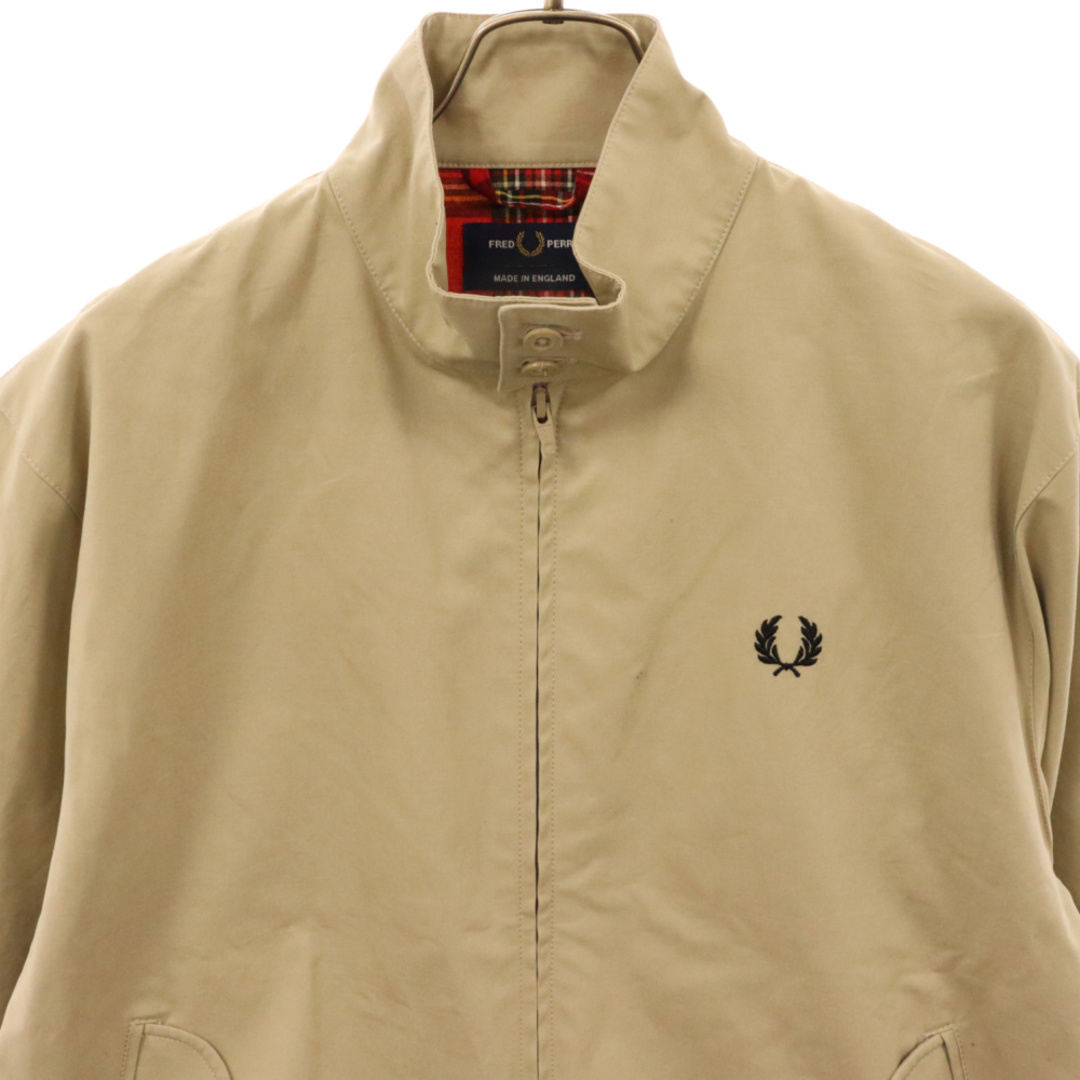 FRED PERRY(フレッドペリー)のFRED PERRY フレッドペリー MADE IN ENGLAND HARRINGTON JACKET ハリントンジャケット SJ4321 ベージュ メンズのジャケット/アウター(フライトジャケット)の商品写真