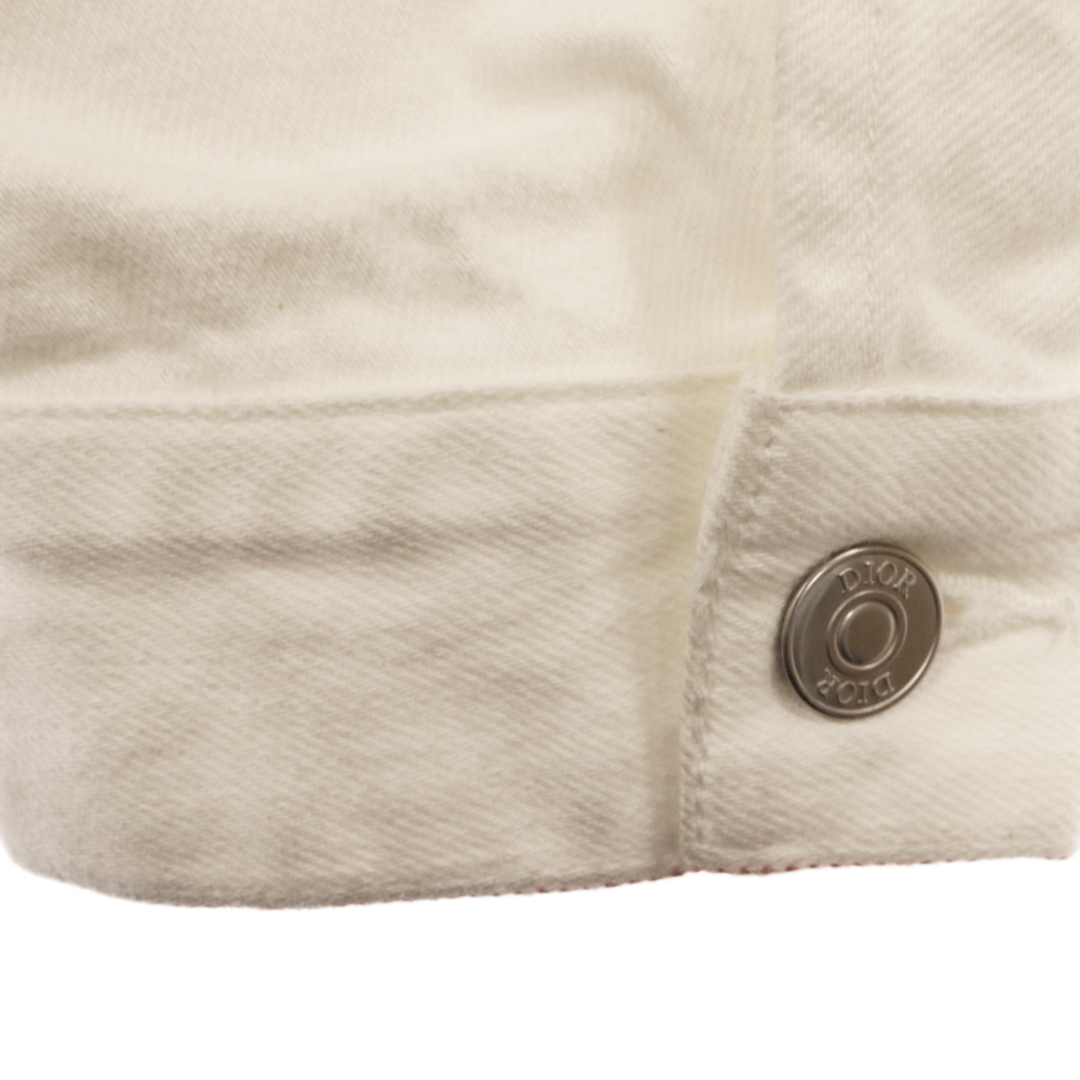 Dior(ディオール)のDIOR ディオール 20SS バックロゴ刺繍デニムジャケット 013D483AY979 ホワイト メンズのジャケット/アウター(Gジャン/デニムジャケット)の商品写真