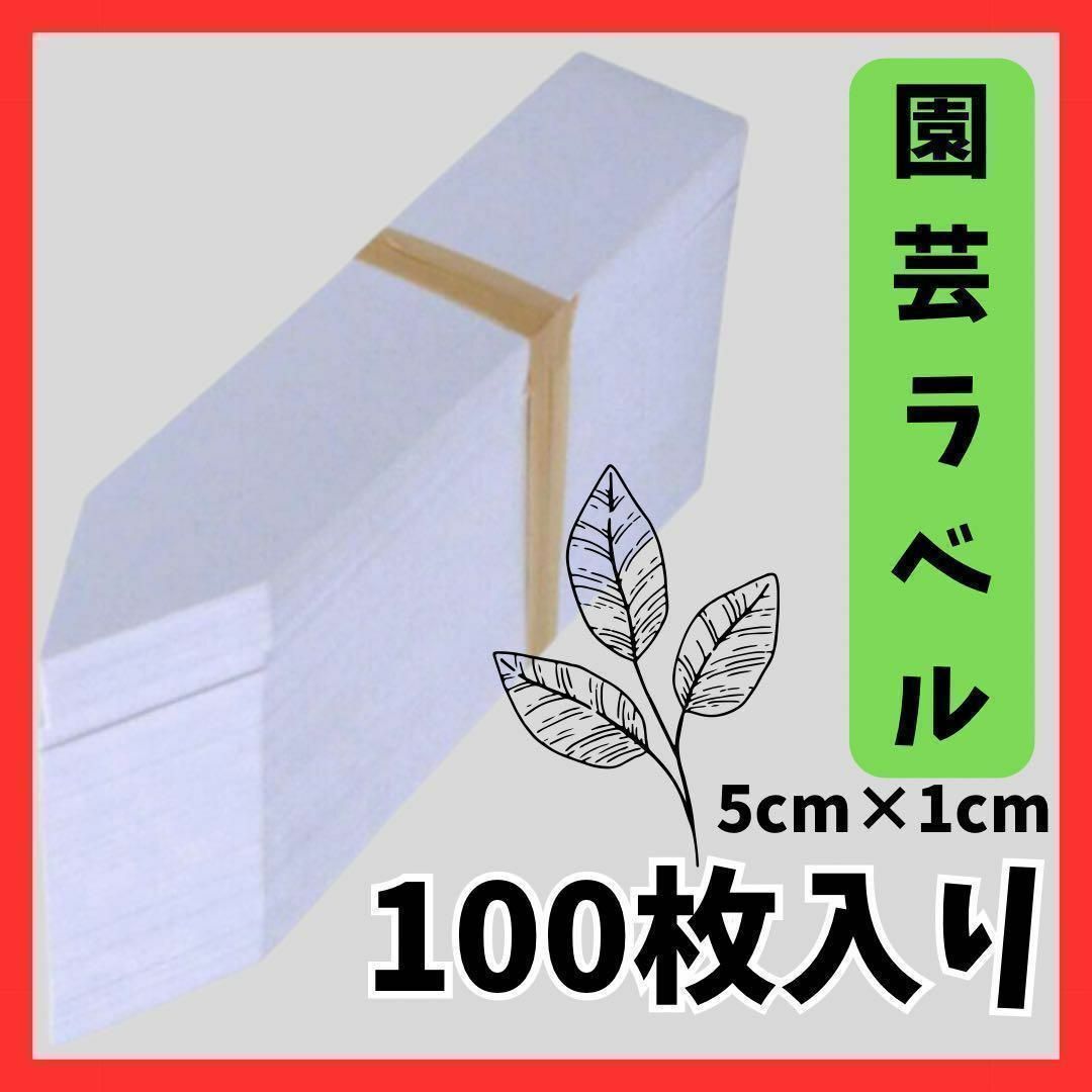 大容量100枚　園芸ラベル　ホワイト　プランツタグ　植物名札　ネームプレート インテリア/住まい/日用品のインテリア/住まい/日用品 その他(その他)の商品写真