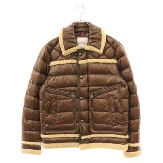 モンクレール(MONCLER)のMONCLER モンクレール 12AW EVARISTE エヴァリスト ボア ジップアップ ナイロンダウンジャケット ブラウン 220914133515 53029(ダウンジャケット)