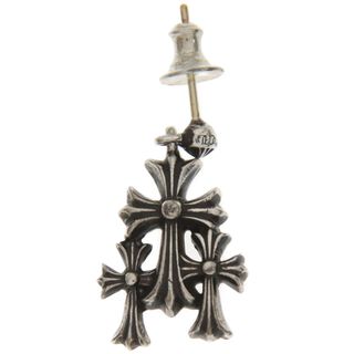 クロムハーツ(Chrome Hearts)のCHROME HEARTS クロムハーツ 3 CH CROSS DROP トリプルCHクロスピアス シルバー(ピアス(片耳用))