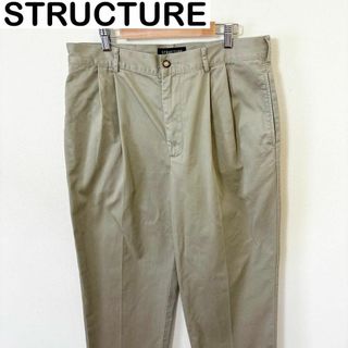 ヴィンテージ(VINTAGE)のSTRUCTURE 2タック　コットン　チノパン　古着　アメカジ　ストリート(チノパン)