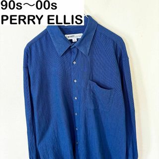 ペリーエリス(PERRY ELLIS)の90s〜00s PERRY ELLIS ペリーエリス　長袖　シャツ　古着(Tシャツ/カットソー(七分/長袖))