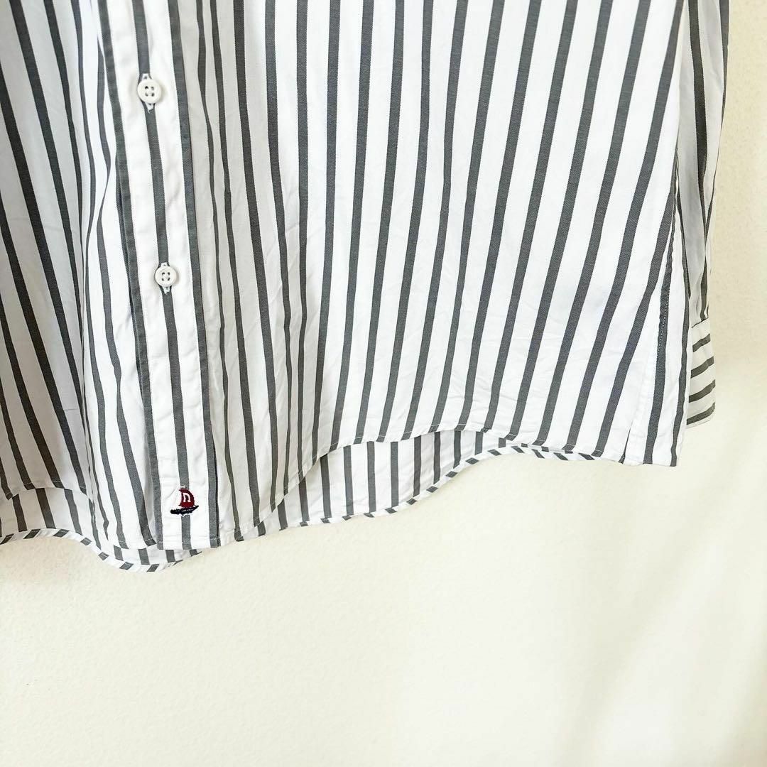 VINTAGE(ヴィンテージ)のNORDSTROM 長袖　コットン　ストライプ　シャツ　古着　アメカジ メンズのトップス(Tシャツ/カットソー(七分/長袖))の商品写真